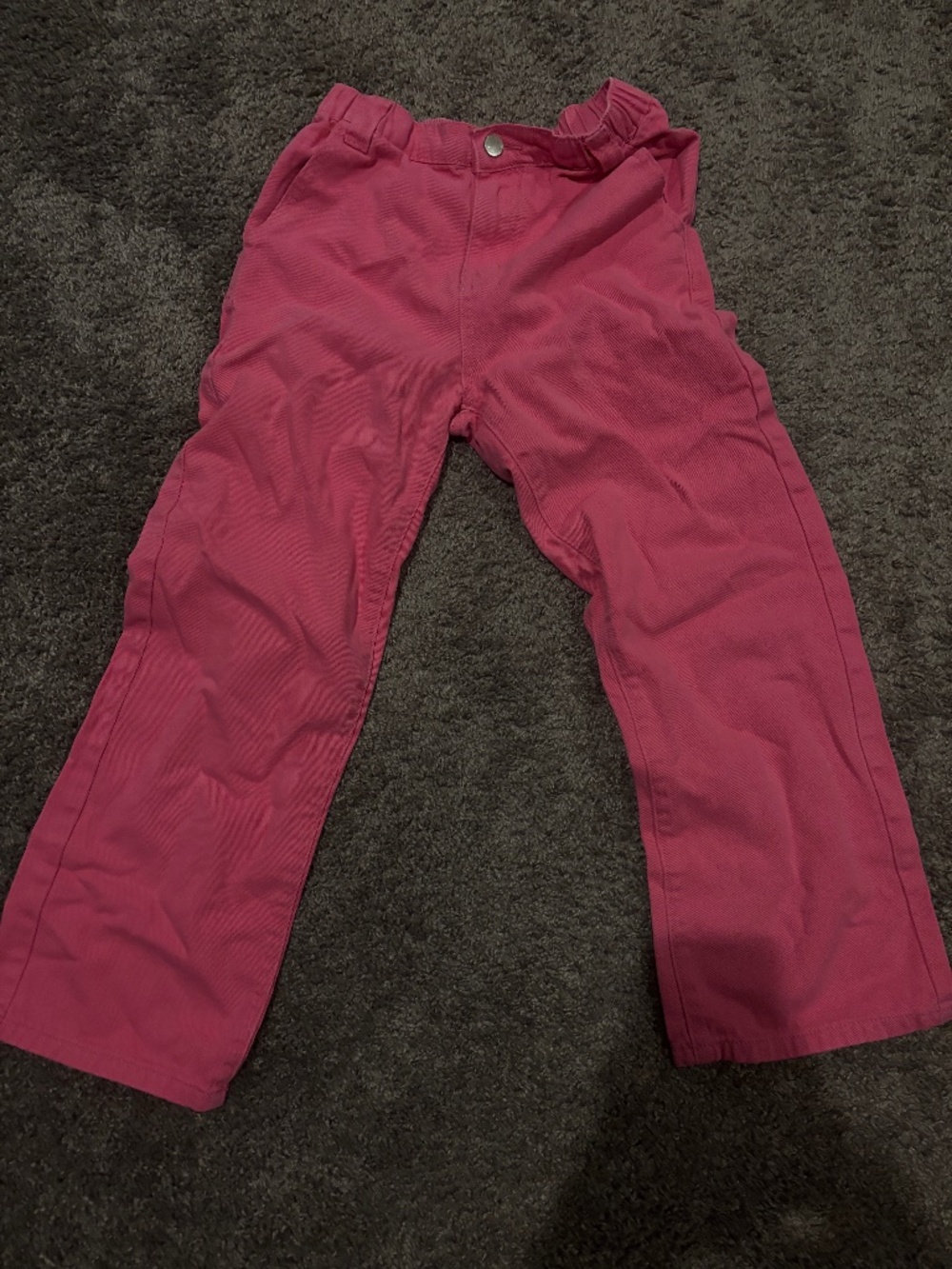 SHEIN Girls Hot Pink Jeans Denim Straight Leg Bright Color Pants Size 10